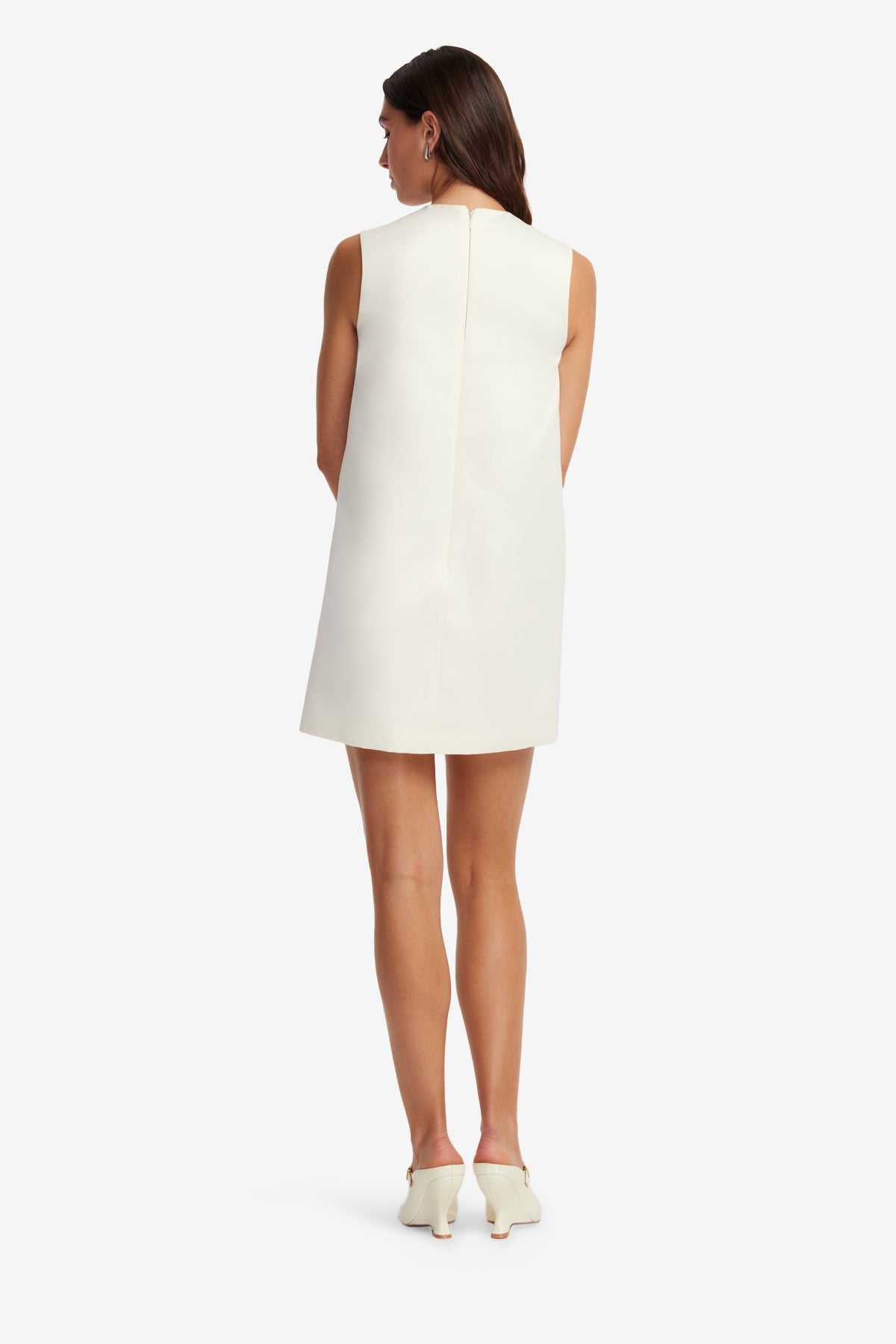 Yvonne Appliqué Floral Mini Dress - Vine Print in Snow