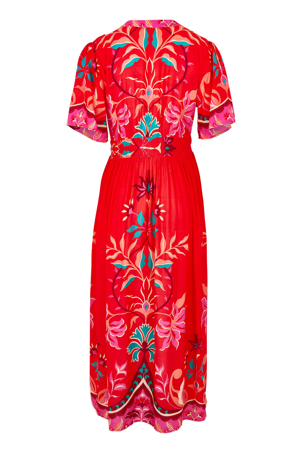 Bahia Midi Dress - Geranium