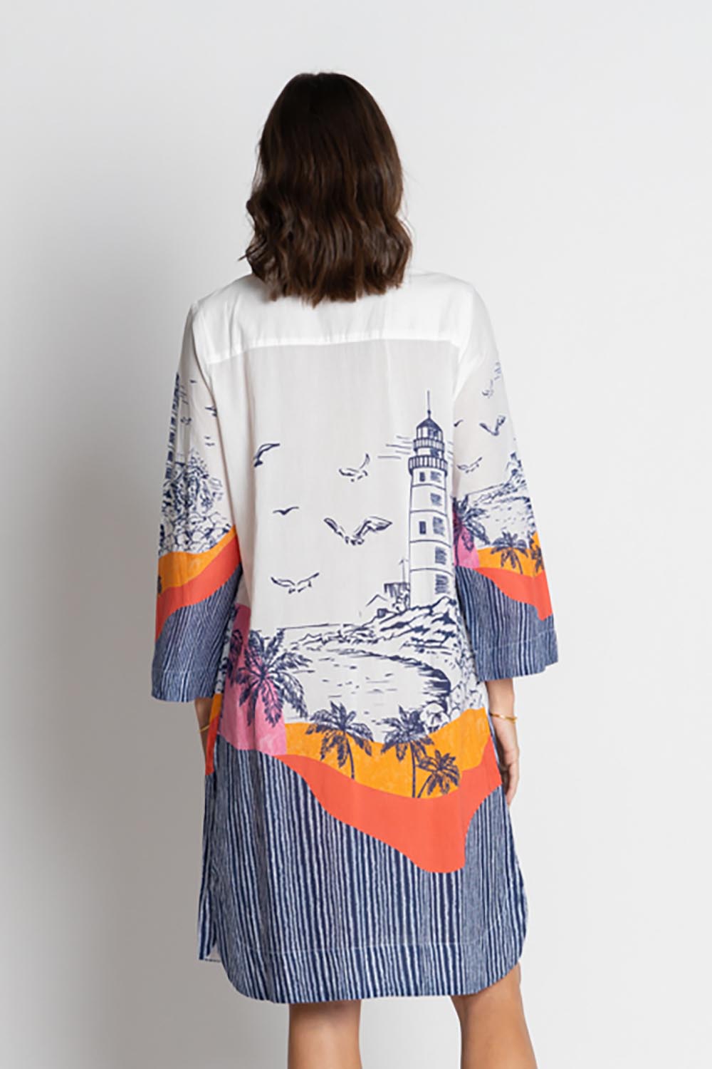 Byron Cotton Shirtmaker Dress - Print