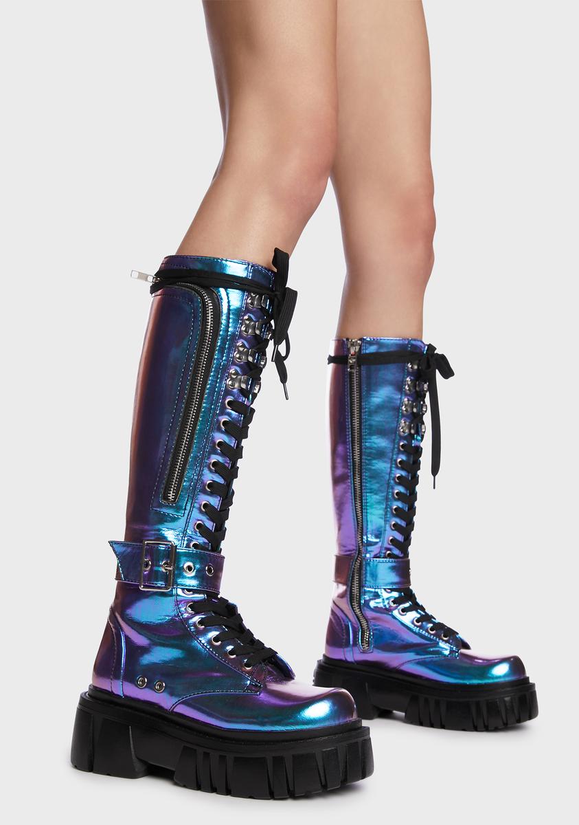 Prism Mind Obsidian Pocket Combat Boots