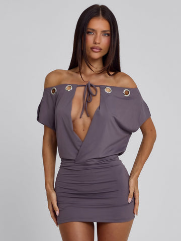 Marcy Mini Dress Mauve
