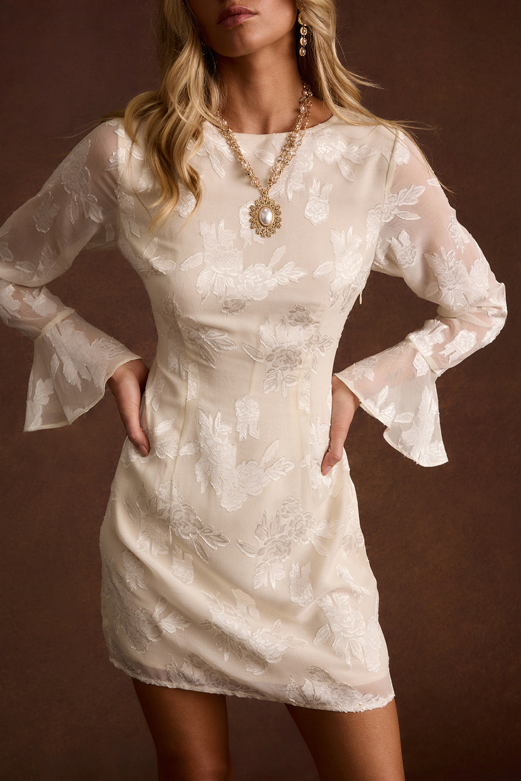 Marissa Ivory Floral Mini Dress