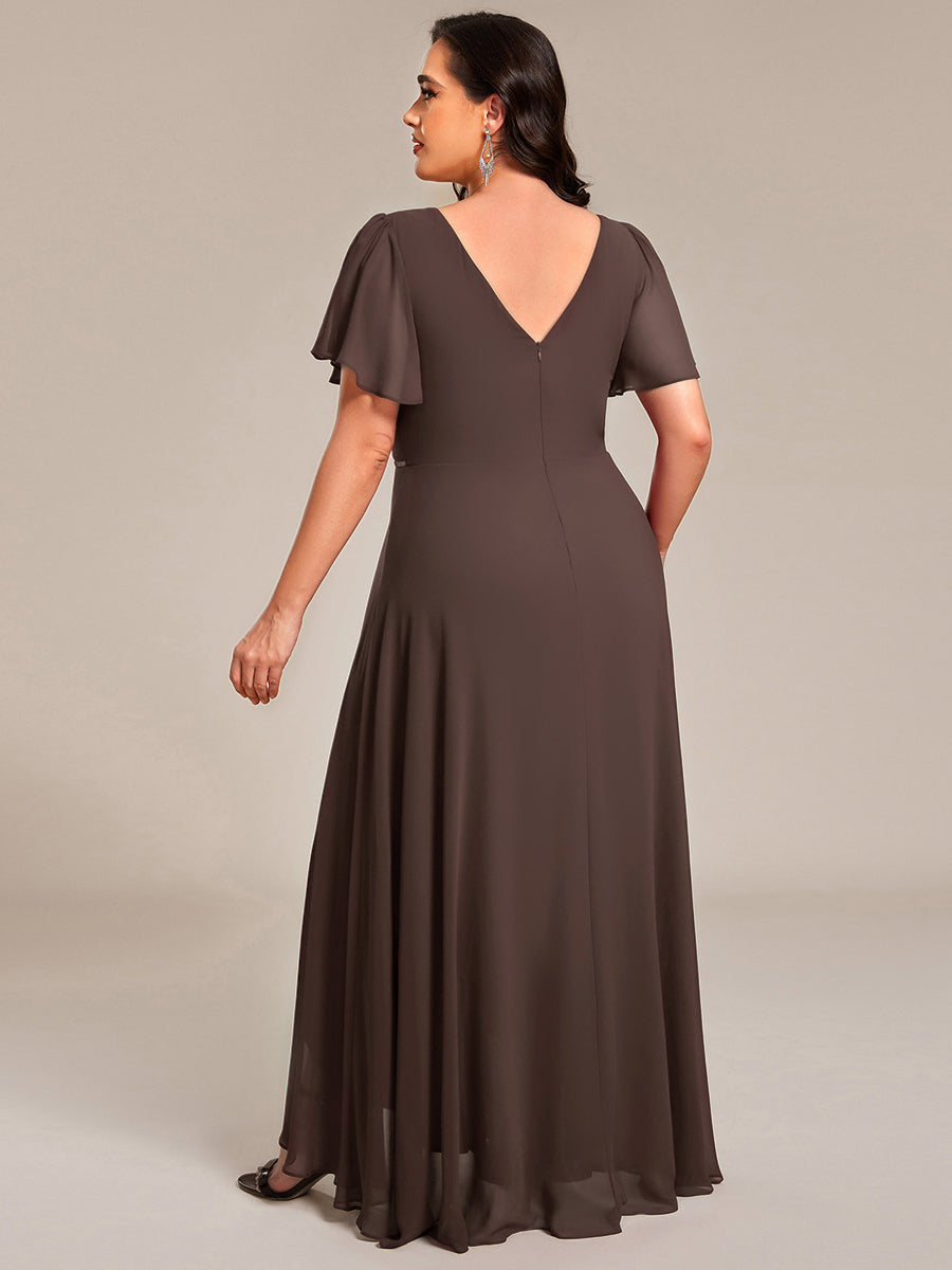 ever DAKOTA|High-Low Flowy Chiffon Wedding Guest Dress