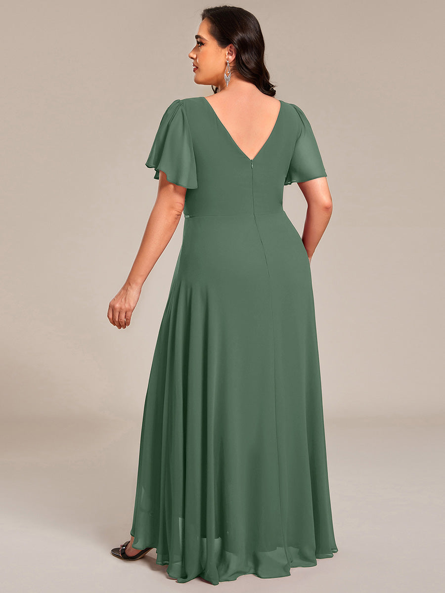 ever DAKOTA|High-Low Flowy Chiffon Wedding Guest Dress