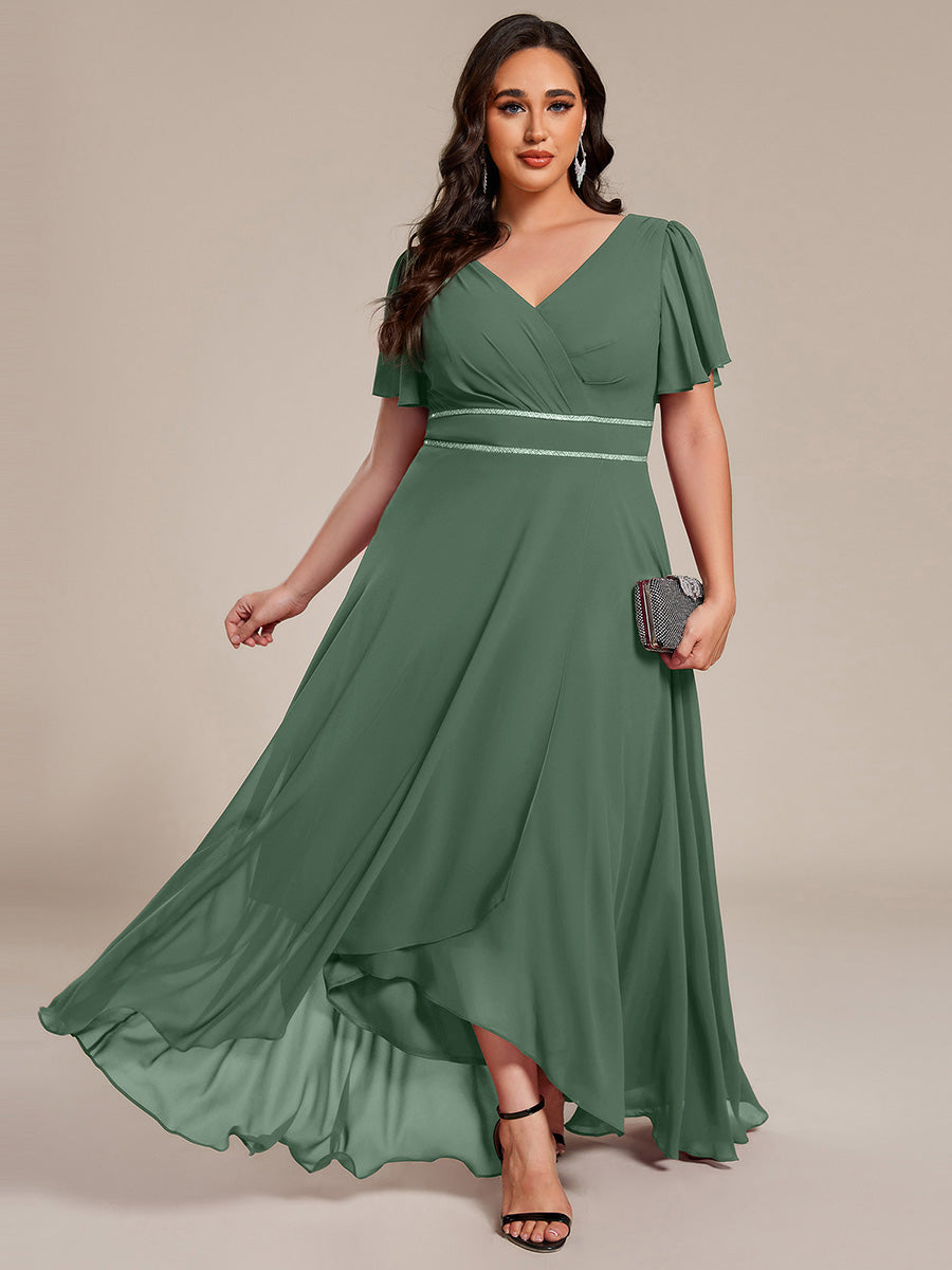 ever DAKOTA|High-Low Flowy Chiffon Wedding Guest Dress