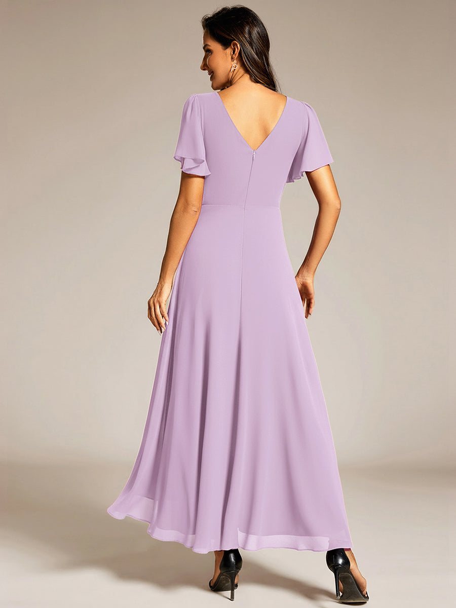 ever DAKOTA|High-Low Flowy Chiffon Wedding Guest Dress