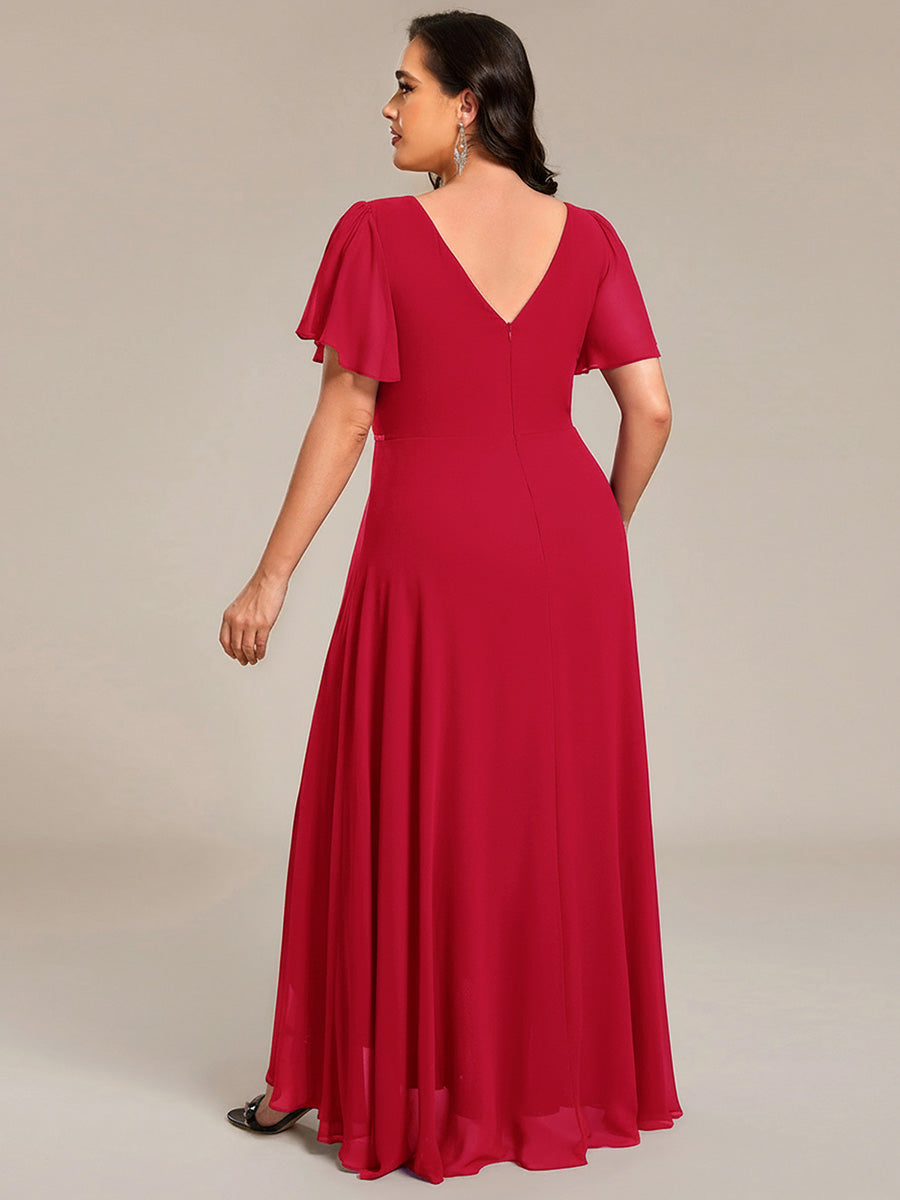 ever DAKOTA|High-Low Flowy Chiffon Wedding Guest Dress
