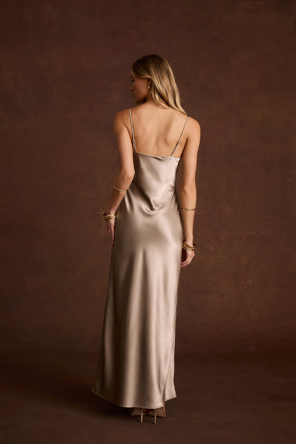 Mirabella Steele Satin Maxi Dress