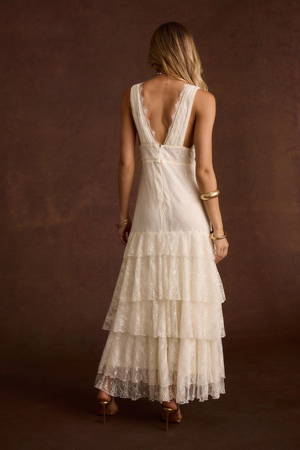 Mon Amour Cream Lace Maxi Dress