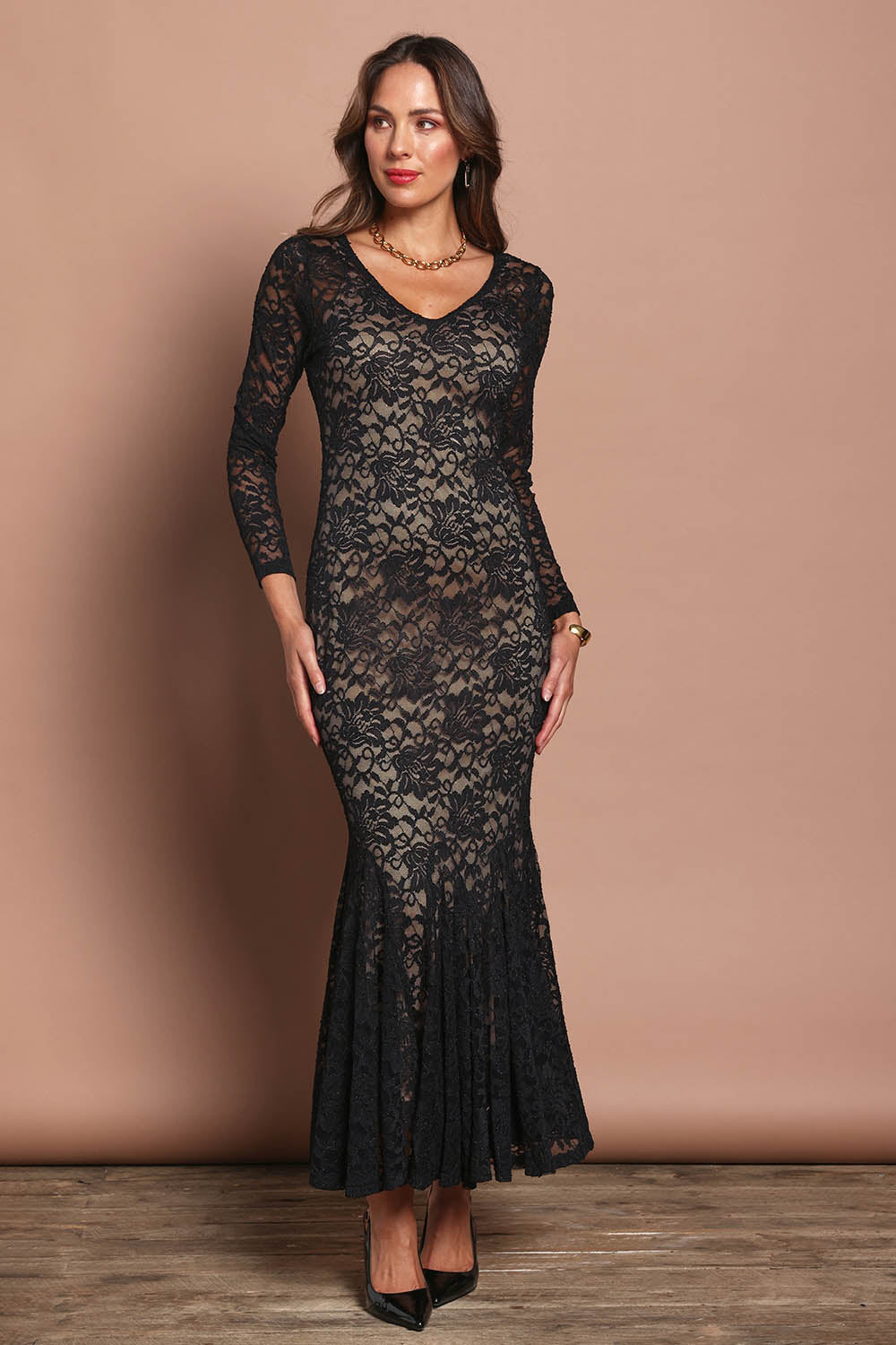 Claire Lace Dress - Black