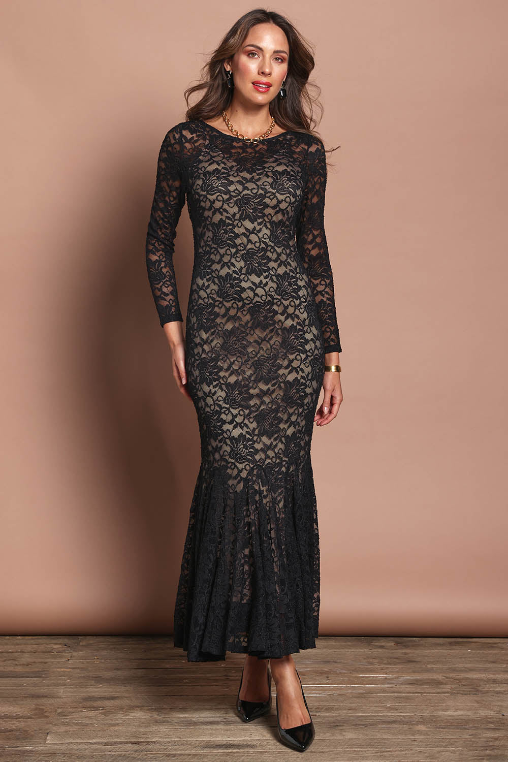 Claire Lace Dress - Black