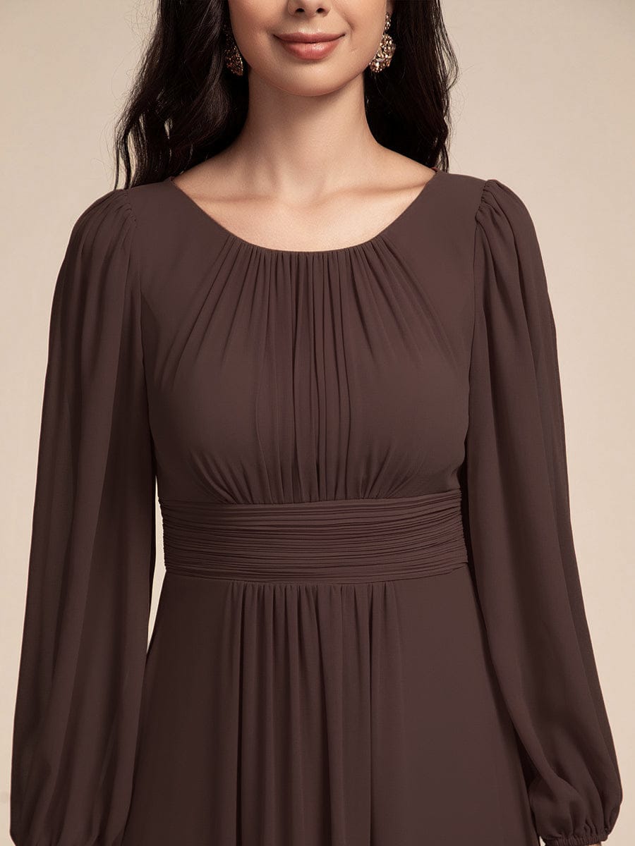 ever CELESTE|Chiffon Long Sleeve A-Line Round Neckline Formal Dress