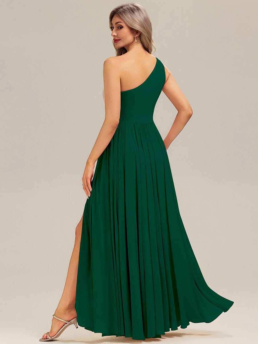 ever BRIELLE|Thigh-High Slit Chiffon Sleeveless Bridesmaid Dress