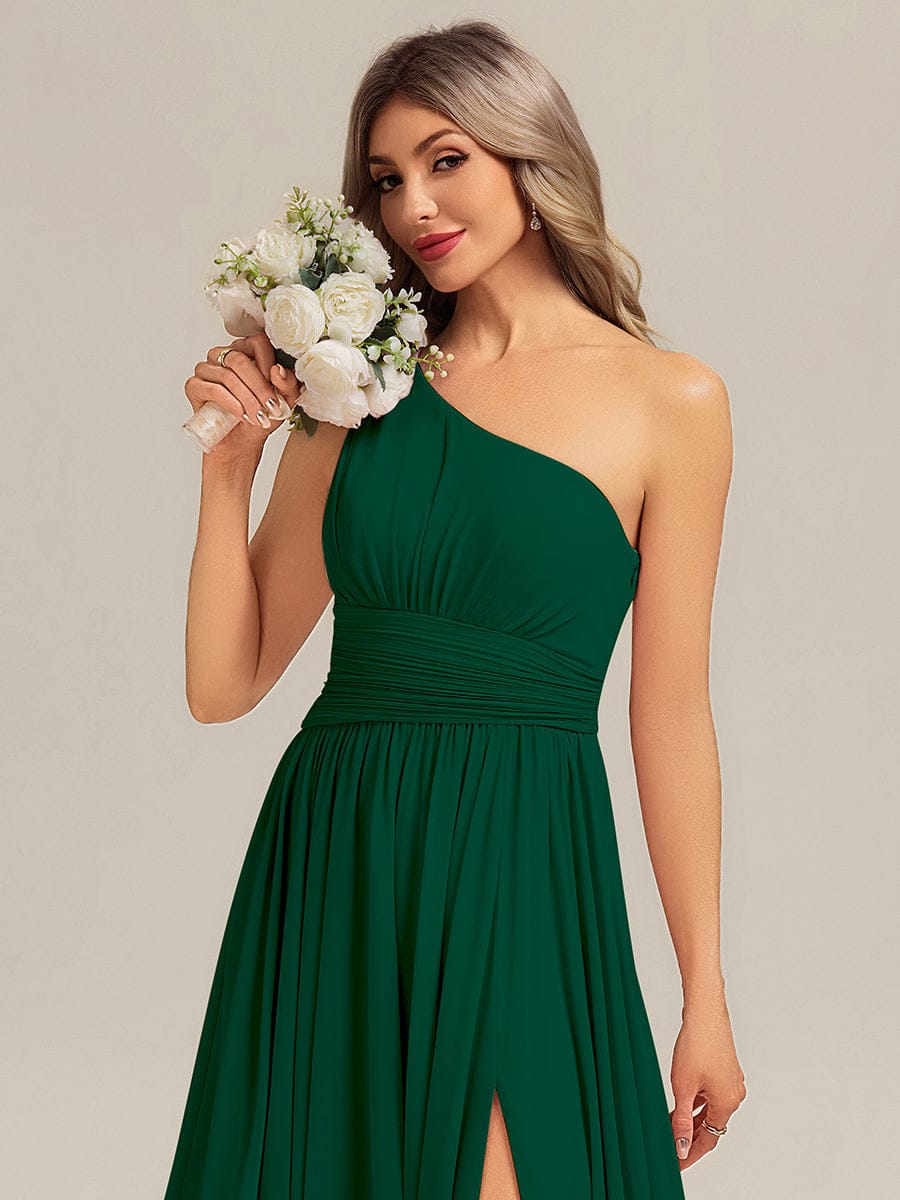 ever BRIELLE|Thigh-High Slit Chiffon Sleeveless Bridesmaid Dress