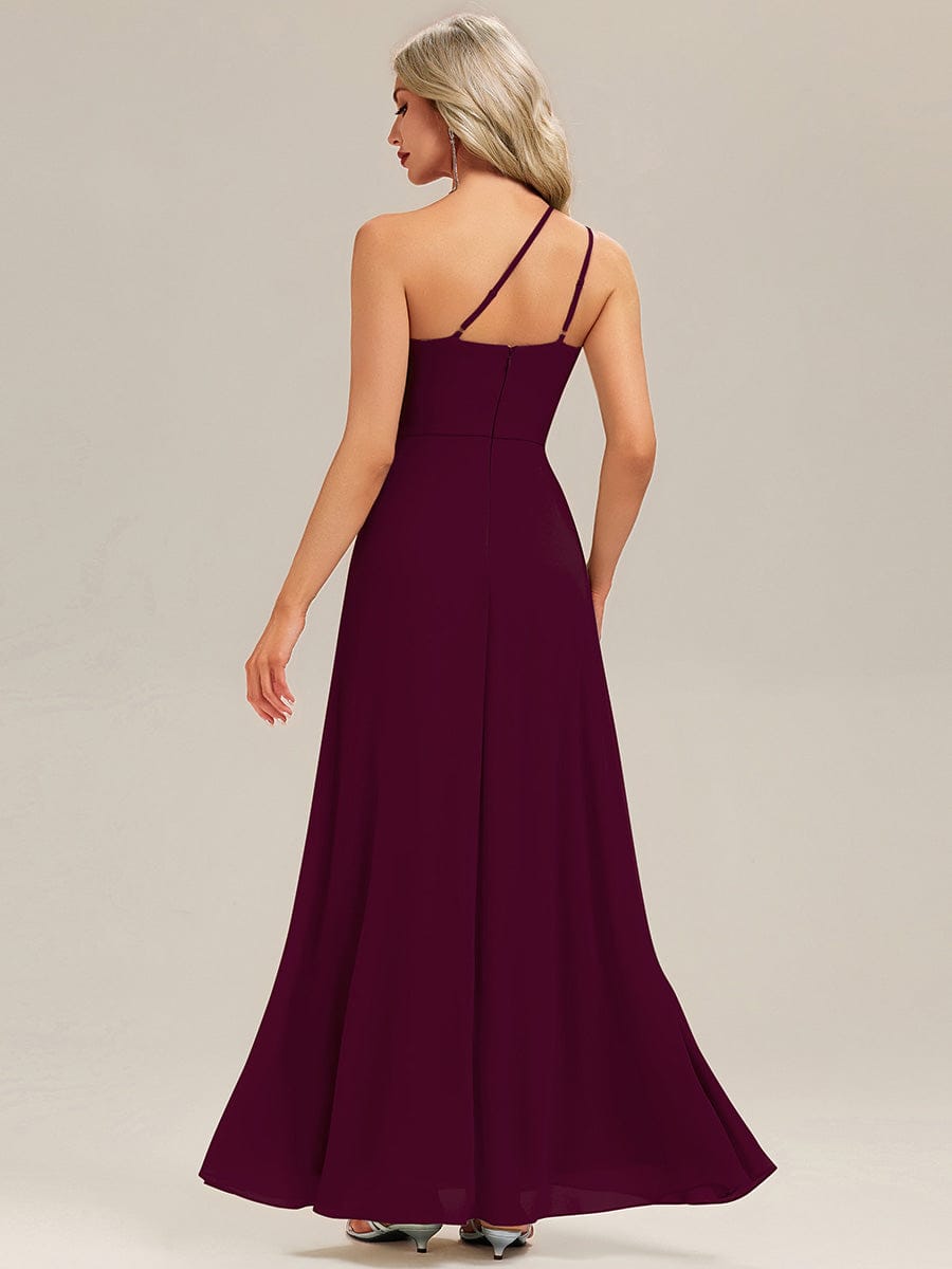 ever ANIKA|Gathered Chiffon Sleeveless Bridesmaid Dress