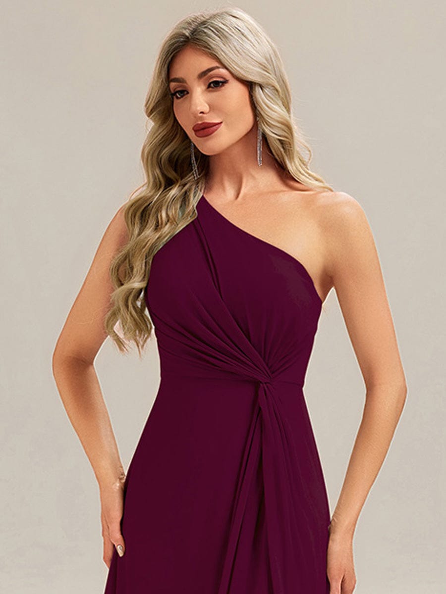 ever ANIKA|Gathered Chiffon Sleeveless Bridesmaid Dress