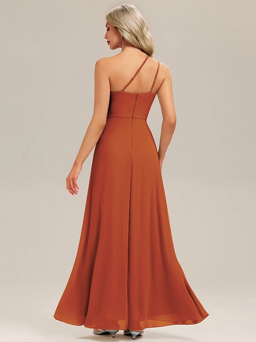 ever ANIKA|Gathered Chiffon Sleeveless Bridesmaid Dress
