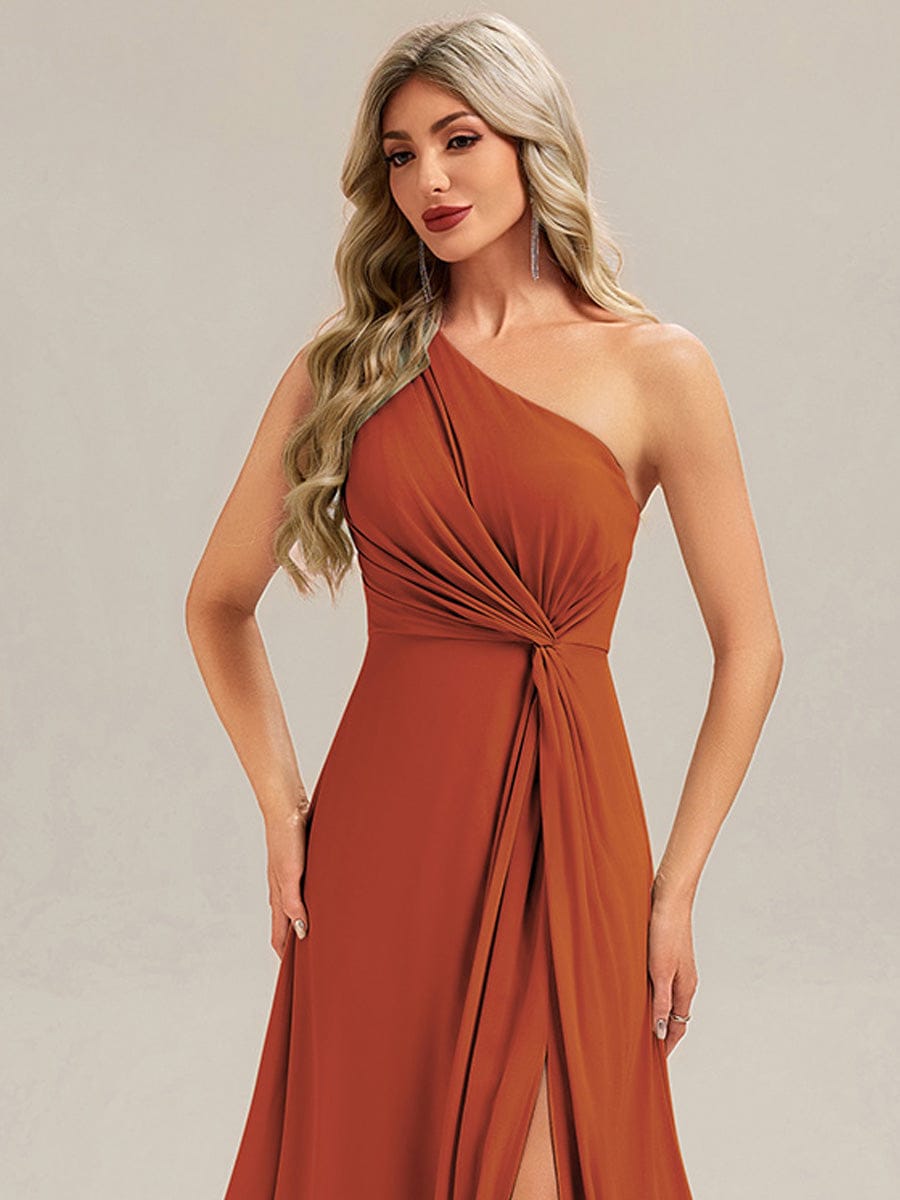 ever ANIKA|Gathered Chiffon Sleeveless Bridesmaid Dress