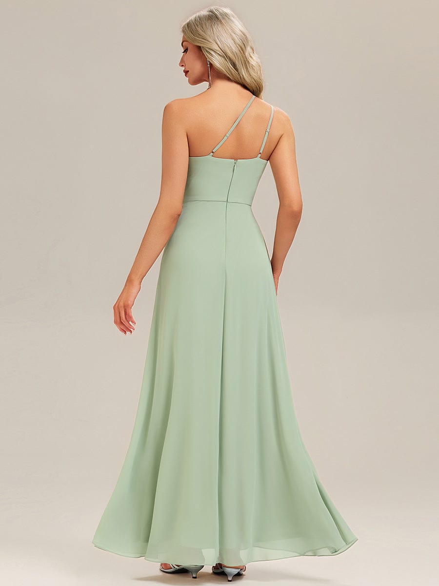 ever ANIKA|Gathered Chiffon Sleeveless Bridesmaid Dress