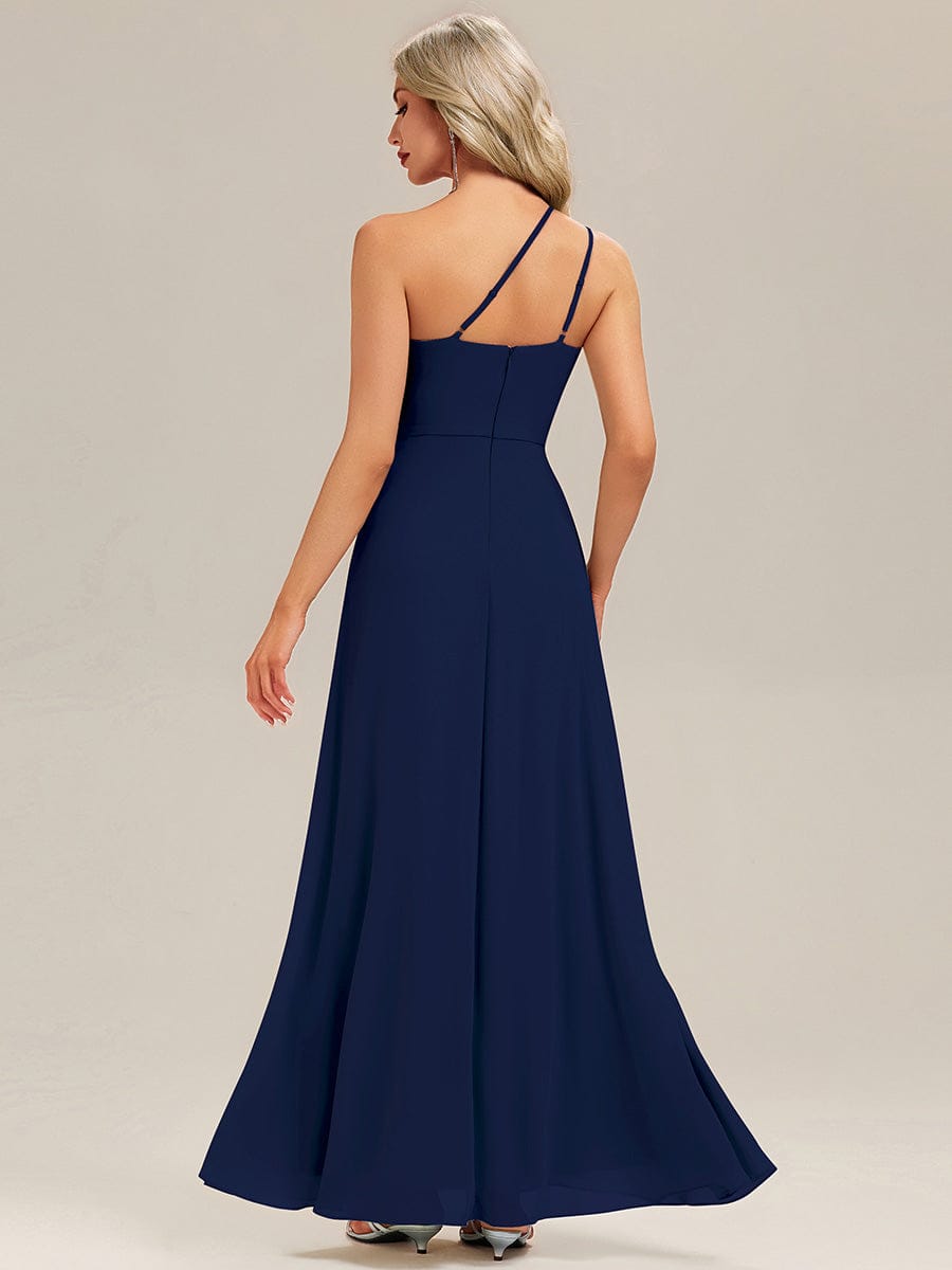 ever ANIKA|Gathered Chiffon Sleeveless Bridesmaid Dress