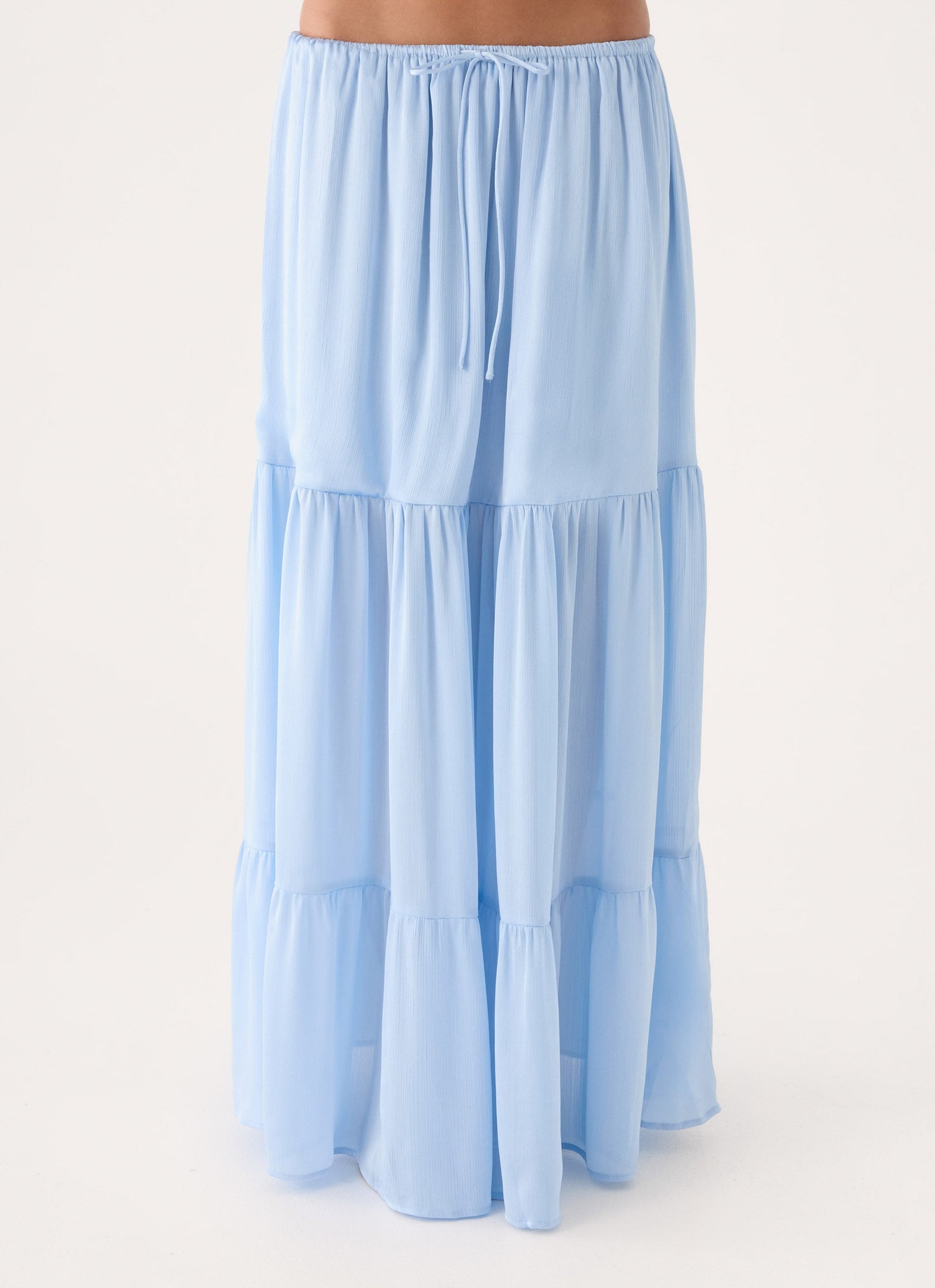 Morino Tiered Maxi Skirt - Blue