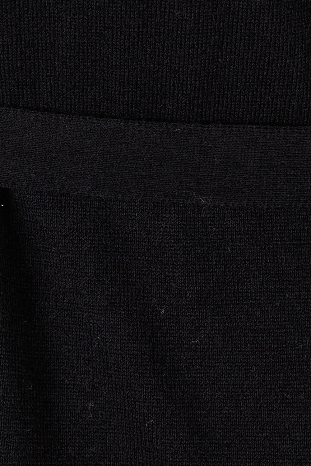 Cotton Cashmere Wrap Dress - Black