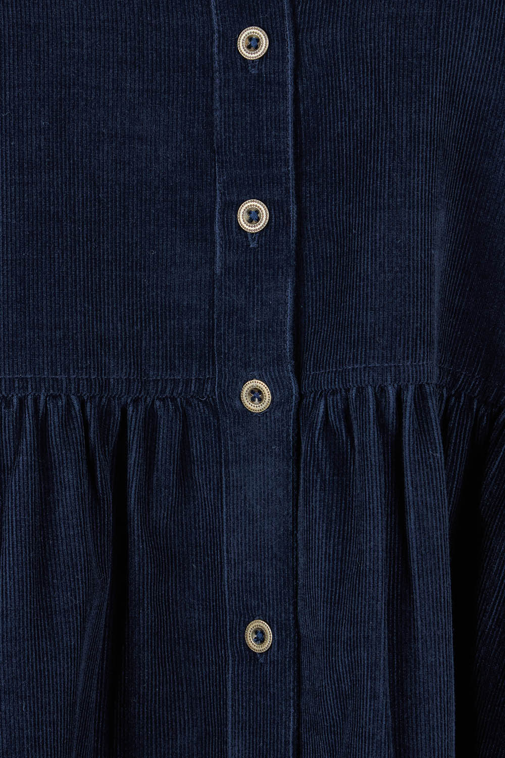 Corduroy Collar Dress - Navy