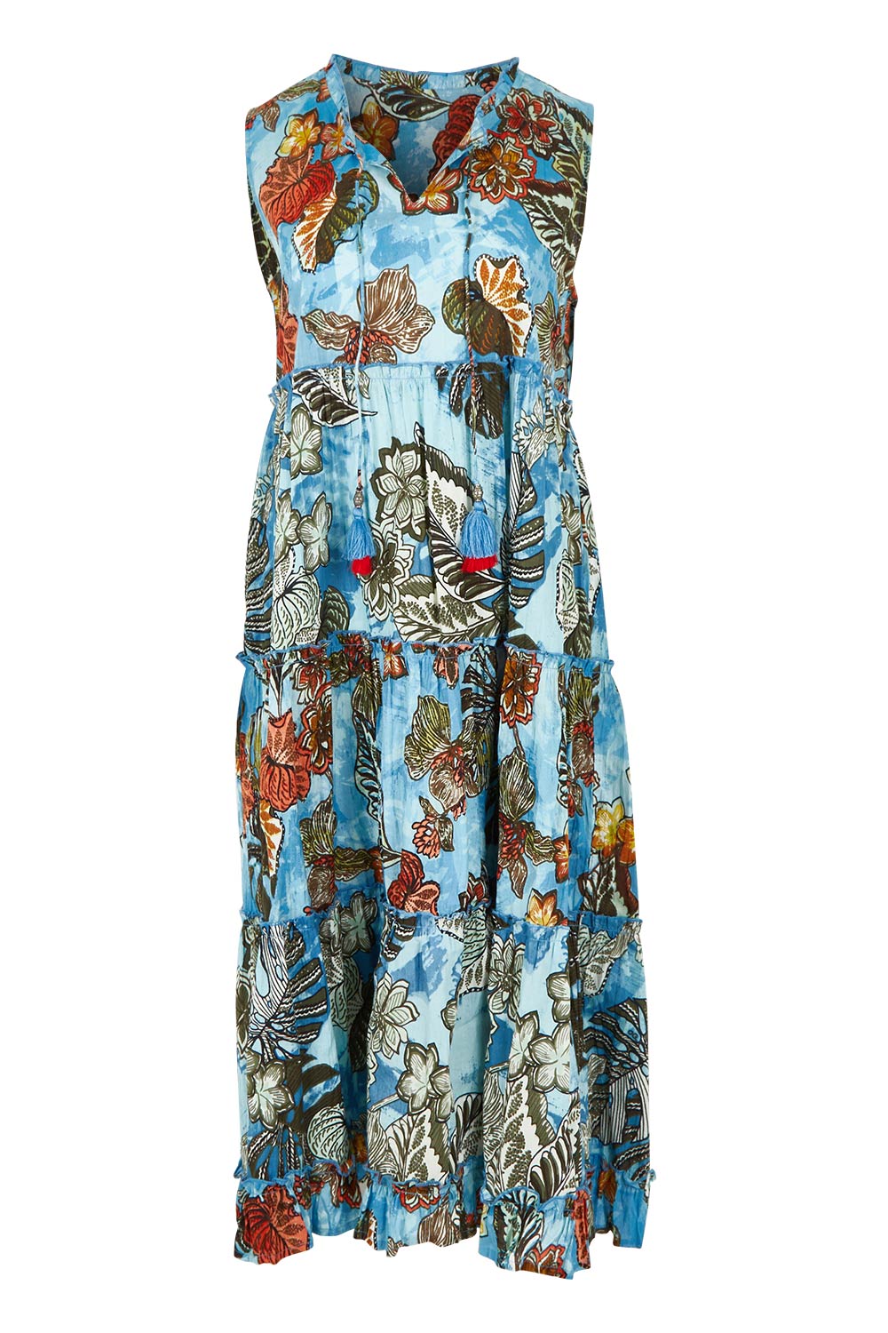 Cotton Sleeveless Layers Dress - Lima