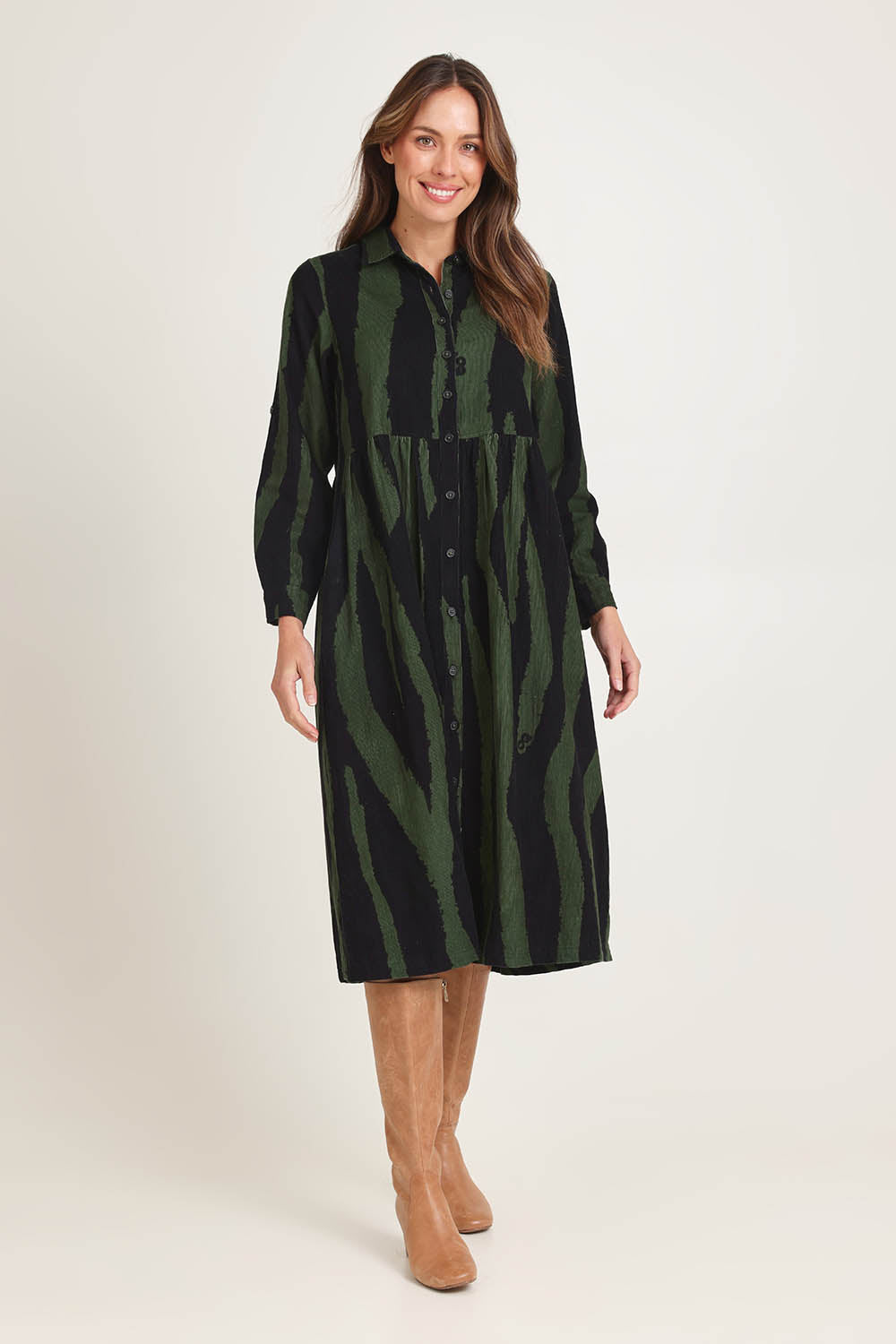 Cotton Midi Collar Dress – Congo