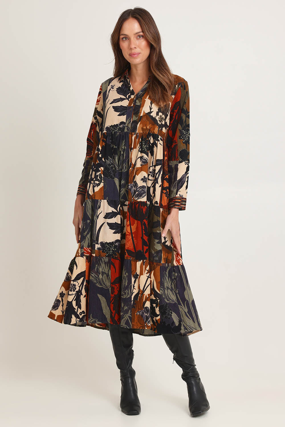 Cotton Midi Collar Dress – Dagomba