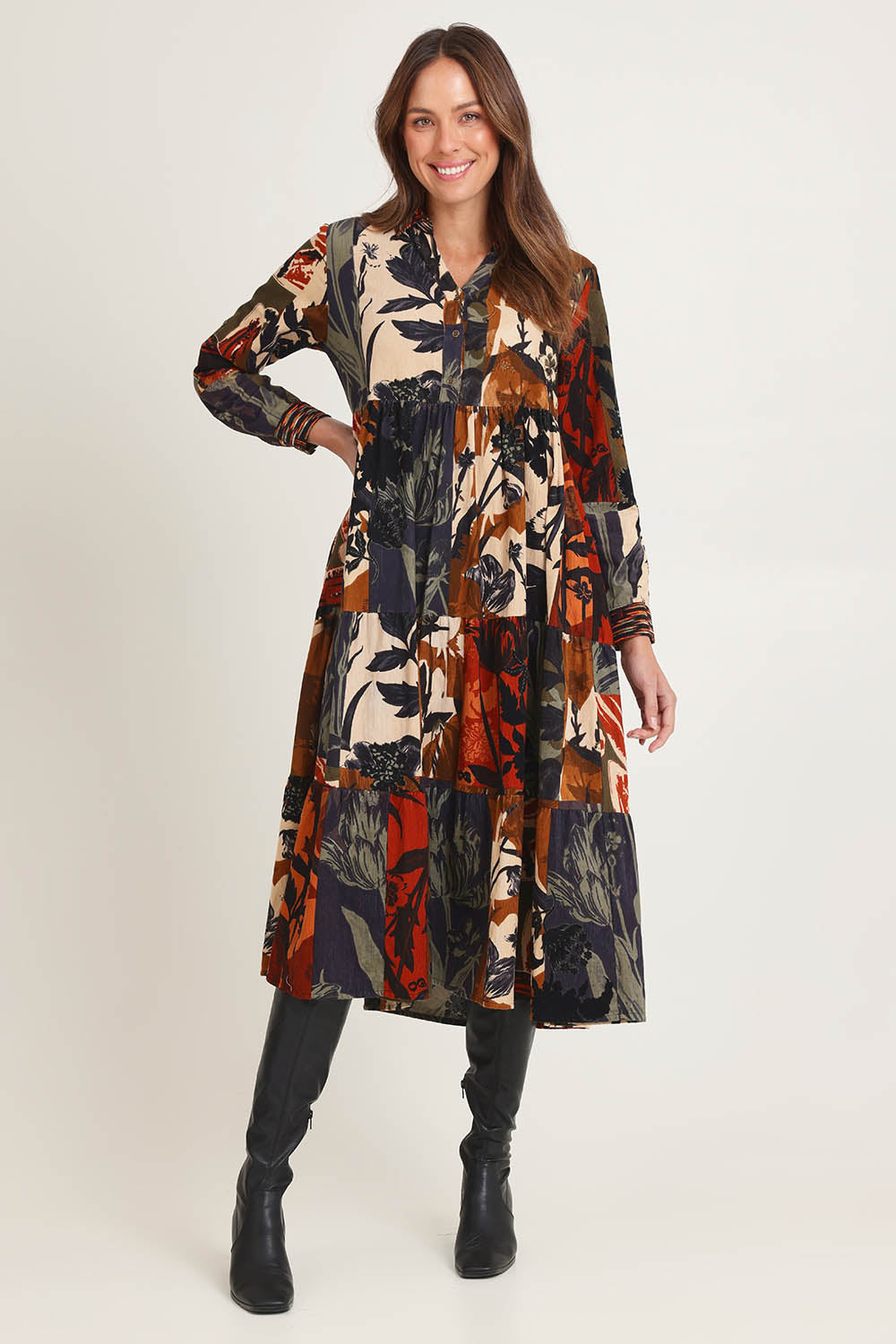 Cotton Midi Collar Dress – Dagomba