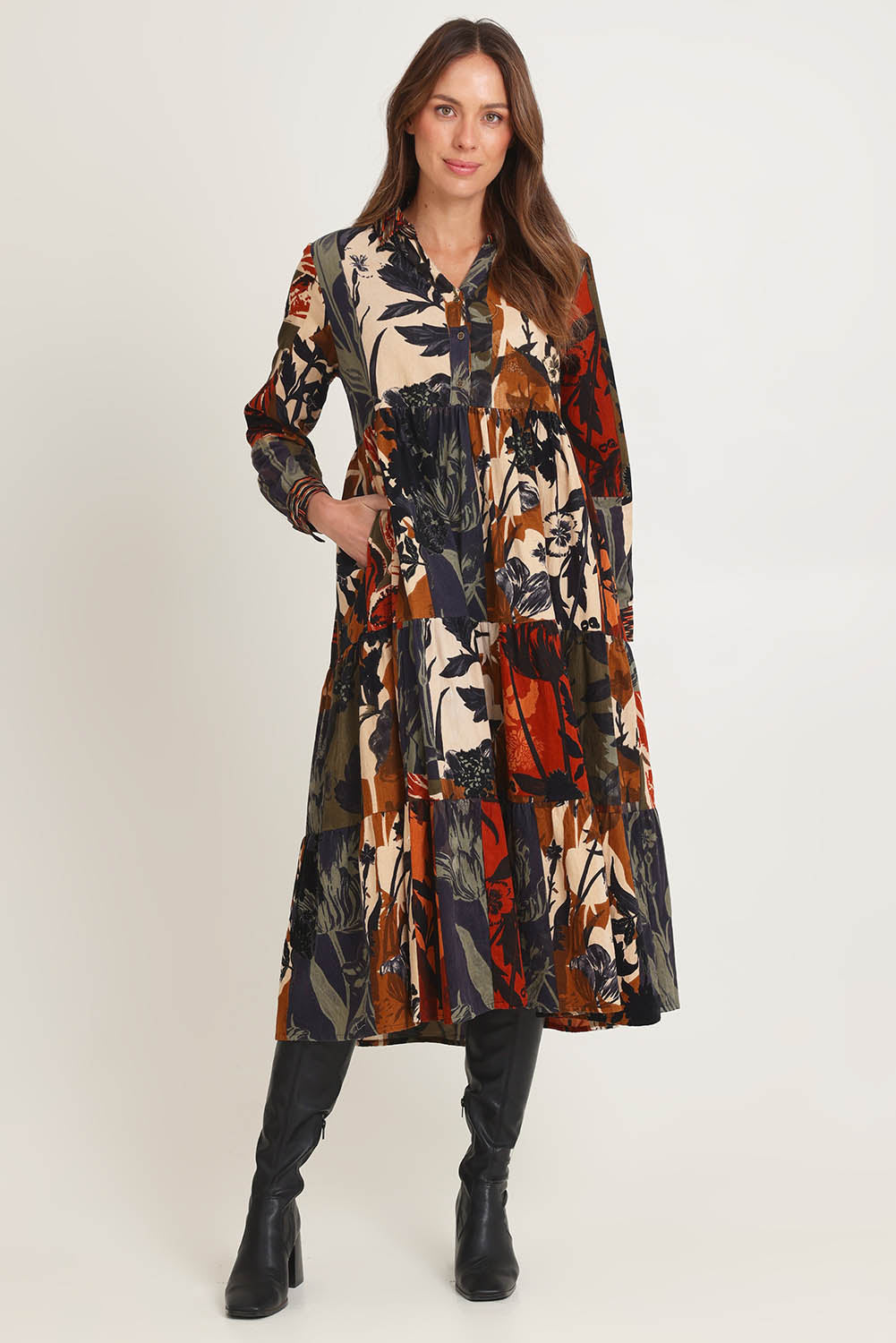 Cotton Midi Collar Dress – Dagomba