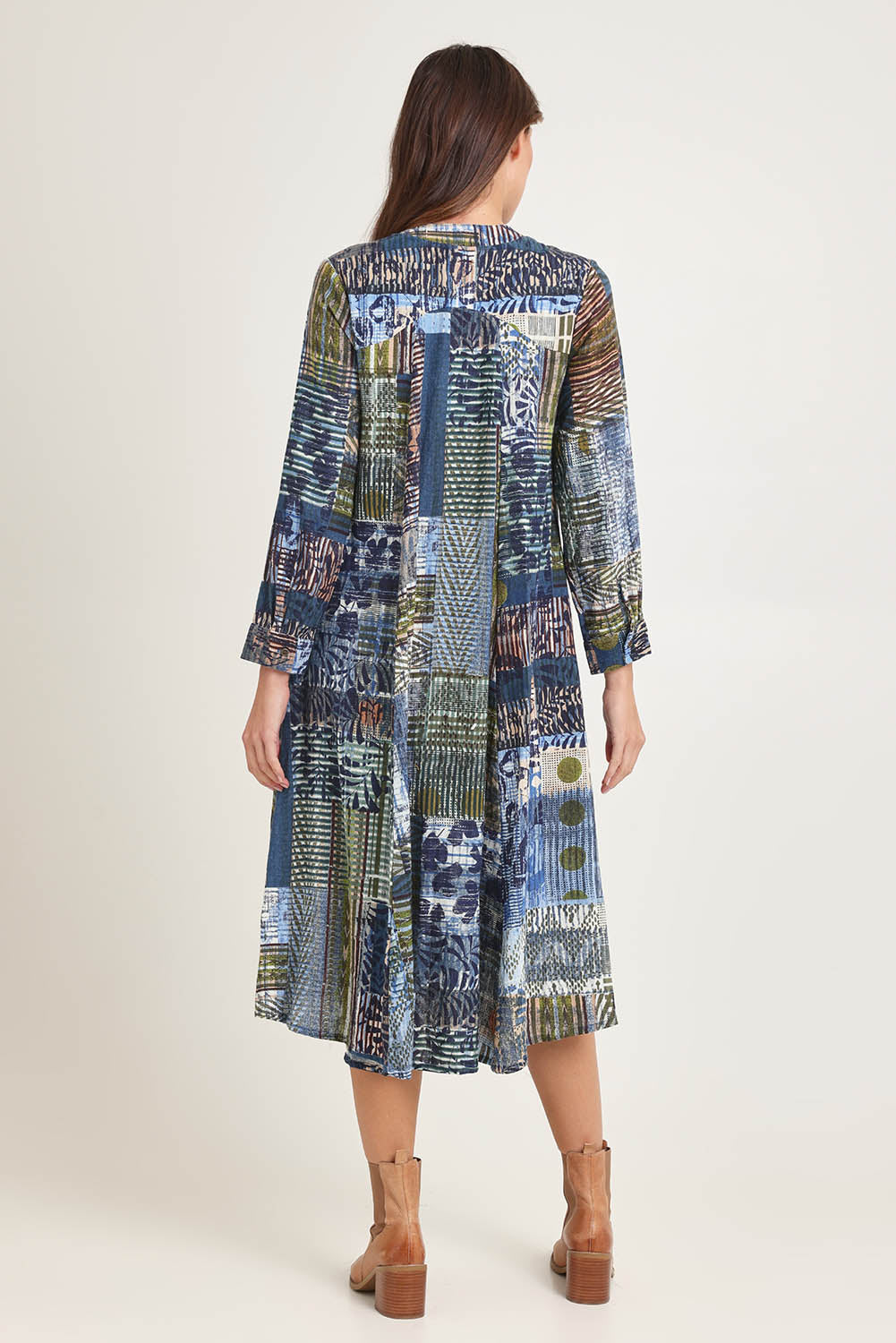 Cotton Maxi V Neck Dress – Isfahan
