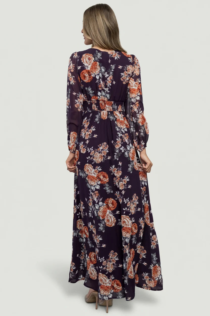 Adira Maxi Dress | Plum Floral