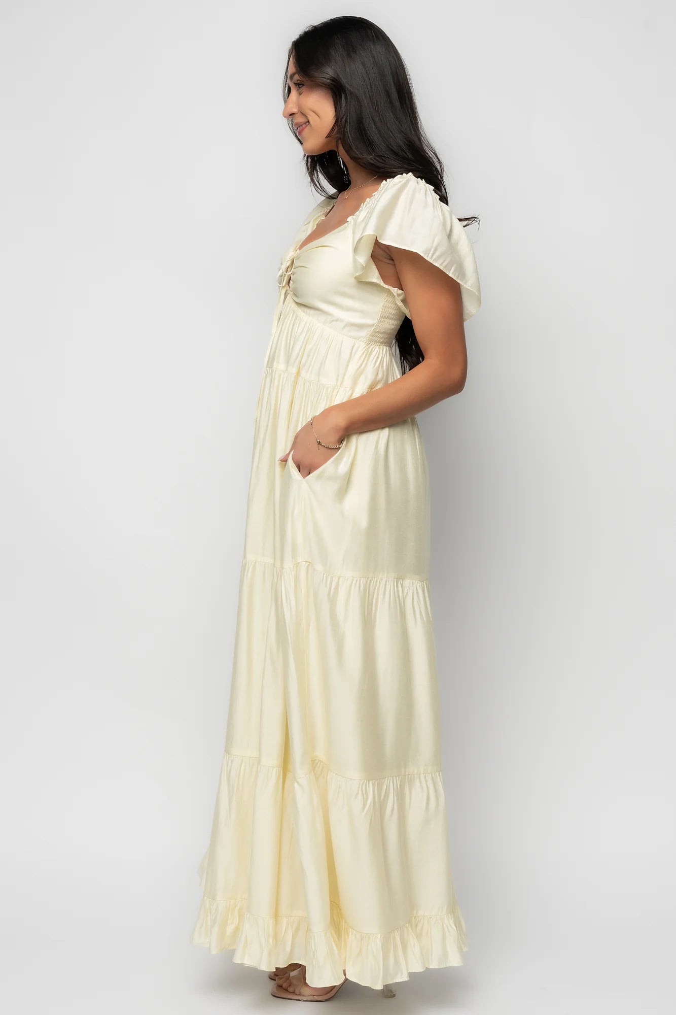 Agatha Maxi Dress | Pale Yellow