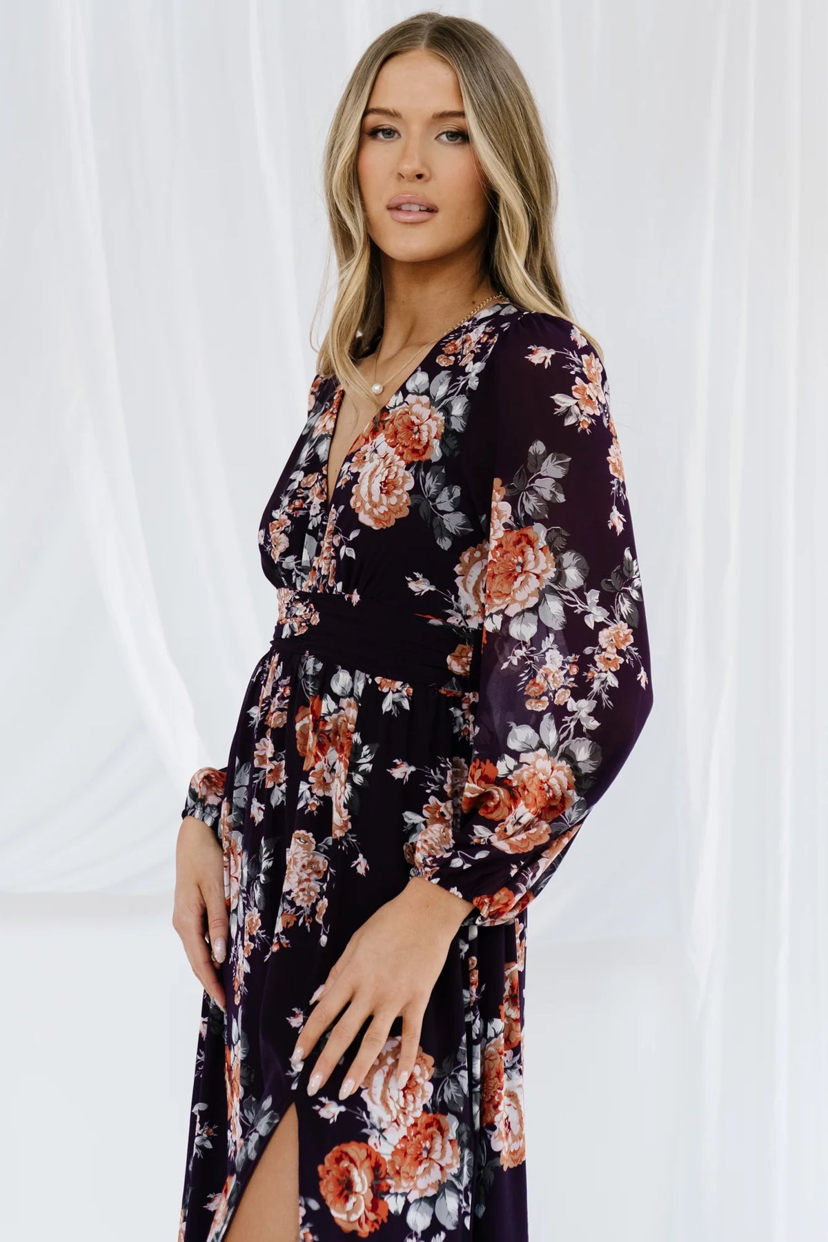 Adira Maxi Dress | Plum Floral