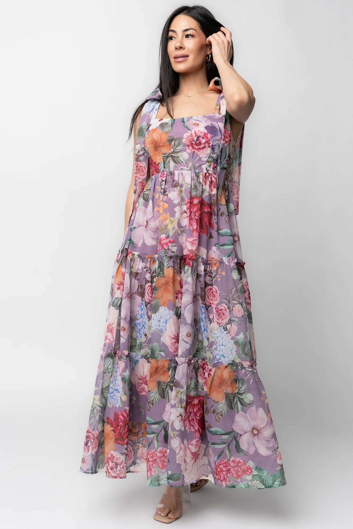 Anita Maxi Dress | Lavender Multi Print