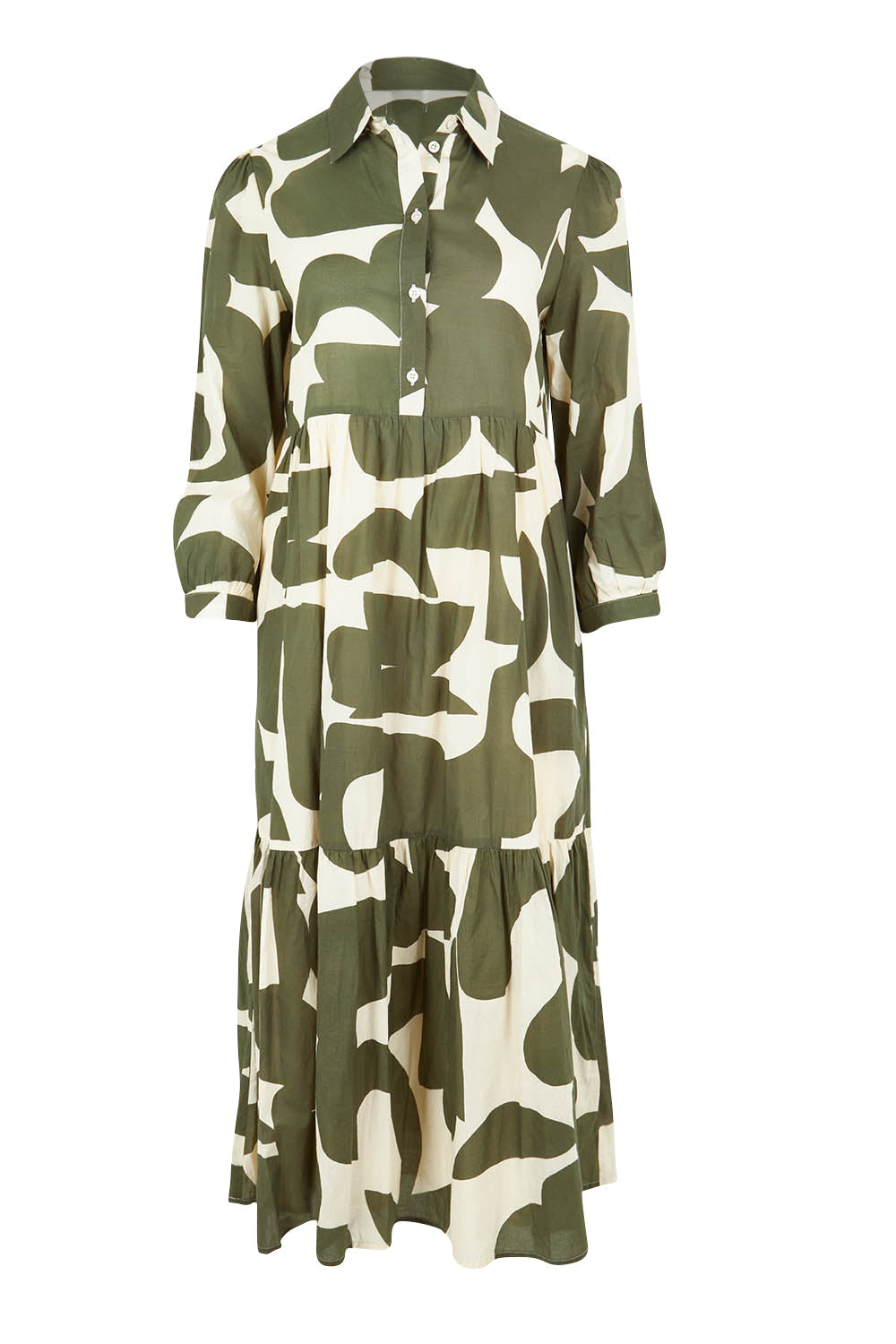 Cotton Shirt Dress - Khakikool