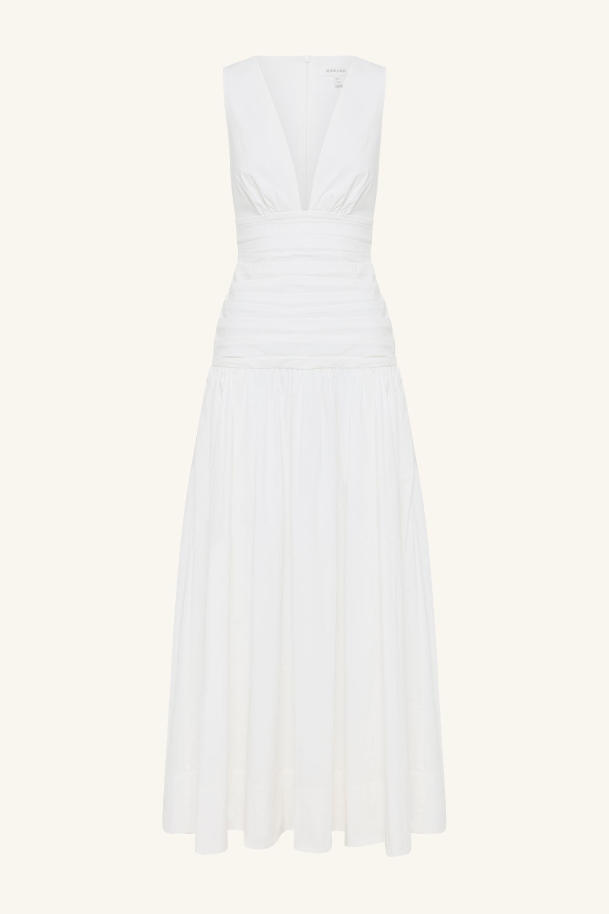 CAMPBELL GATHERED MAXI DRESS - IVORY