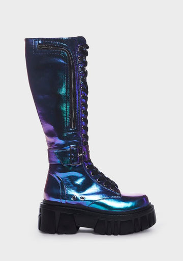 Prism Mind Obsidian Pocket Combat Boots