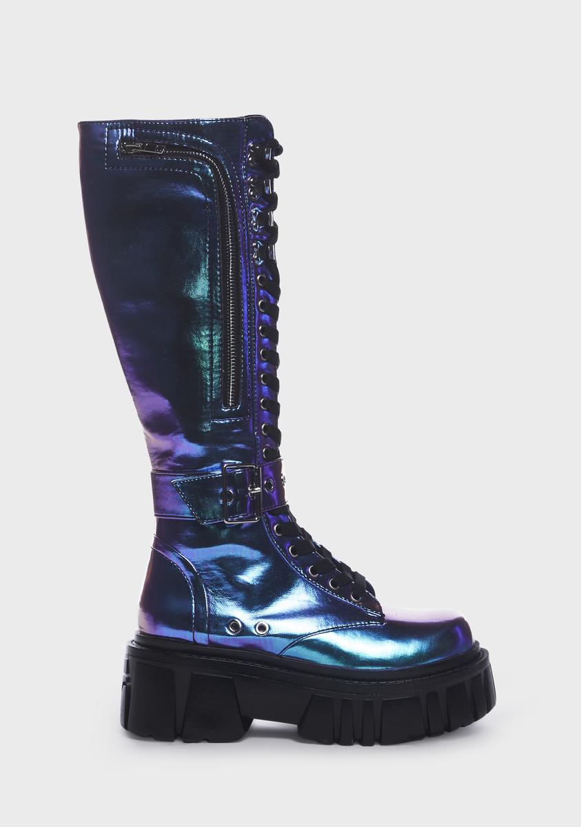 Prism Mind Obsidian Pocket Combat Boots