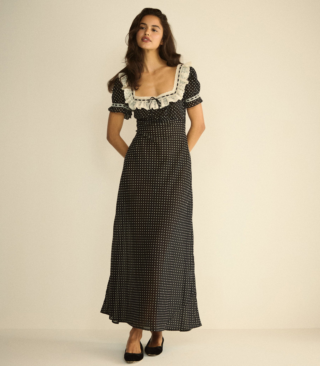Rowan Dress -- Noir Dot