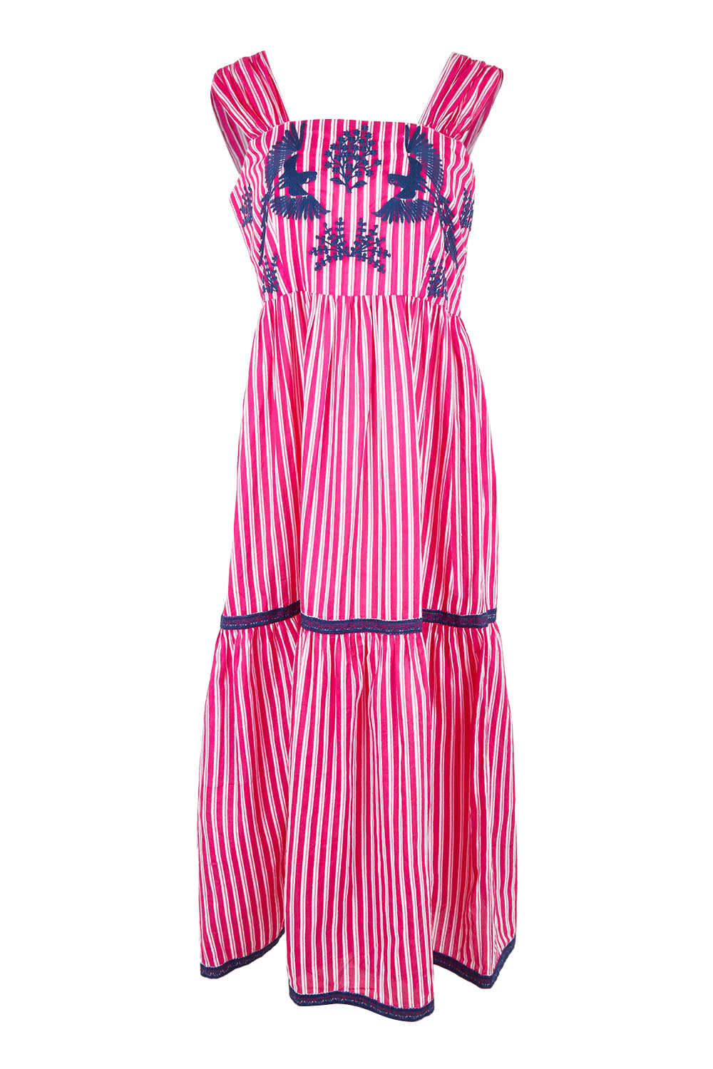 Antibes Cotton Maxi Dress - Pink
