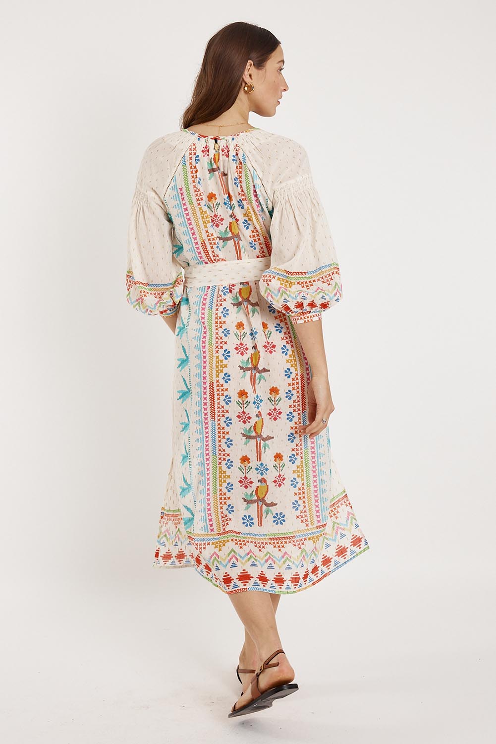 Biscay Cotton Blend Dress - White