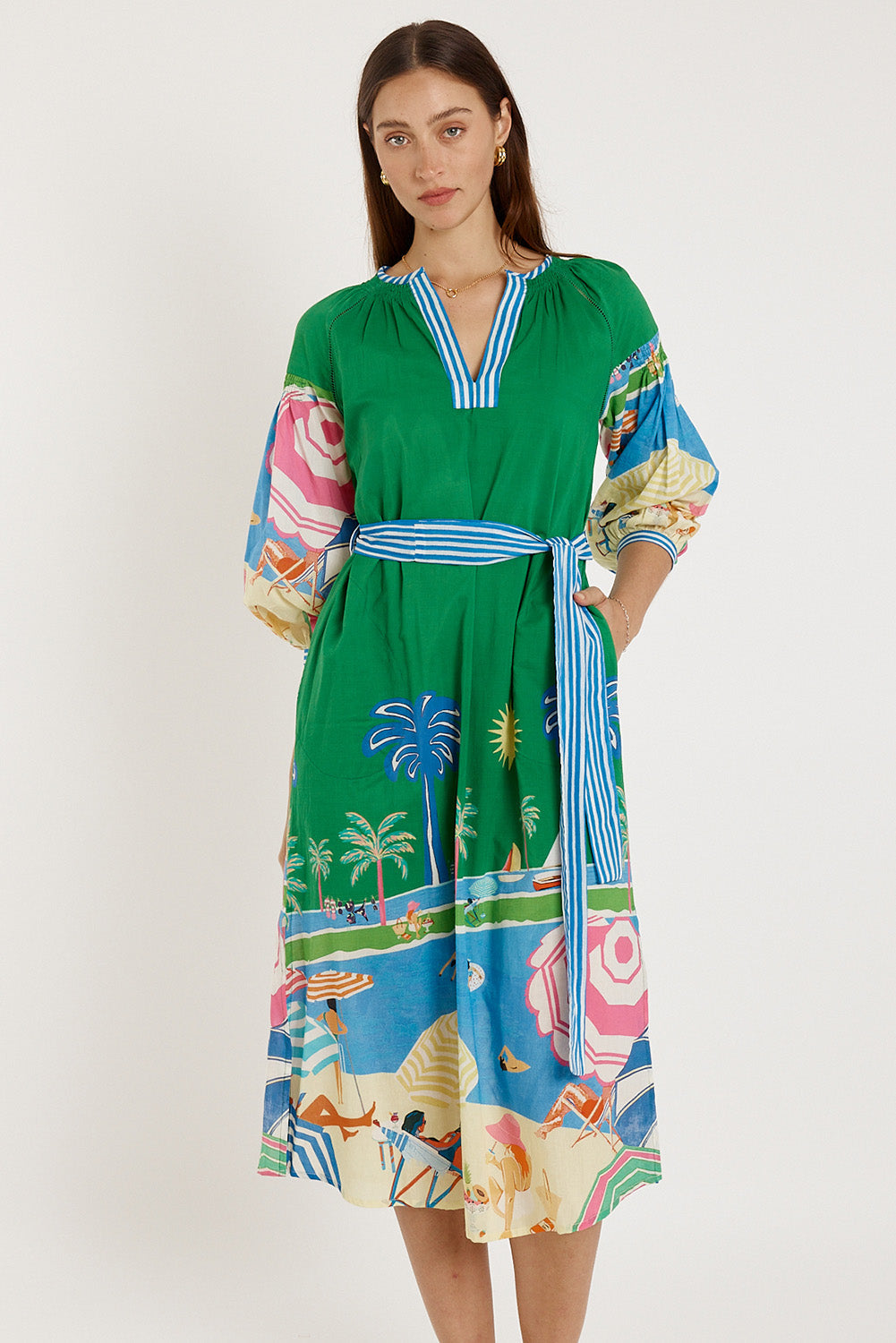 Cote D'azur Cotton Dress - Print