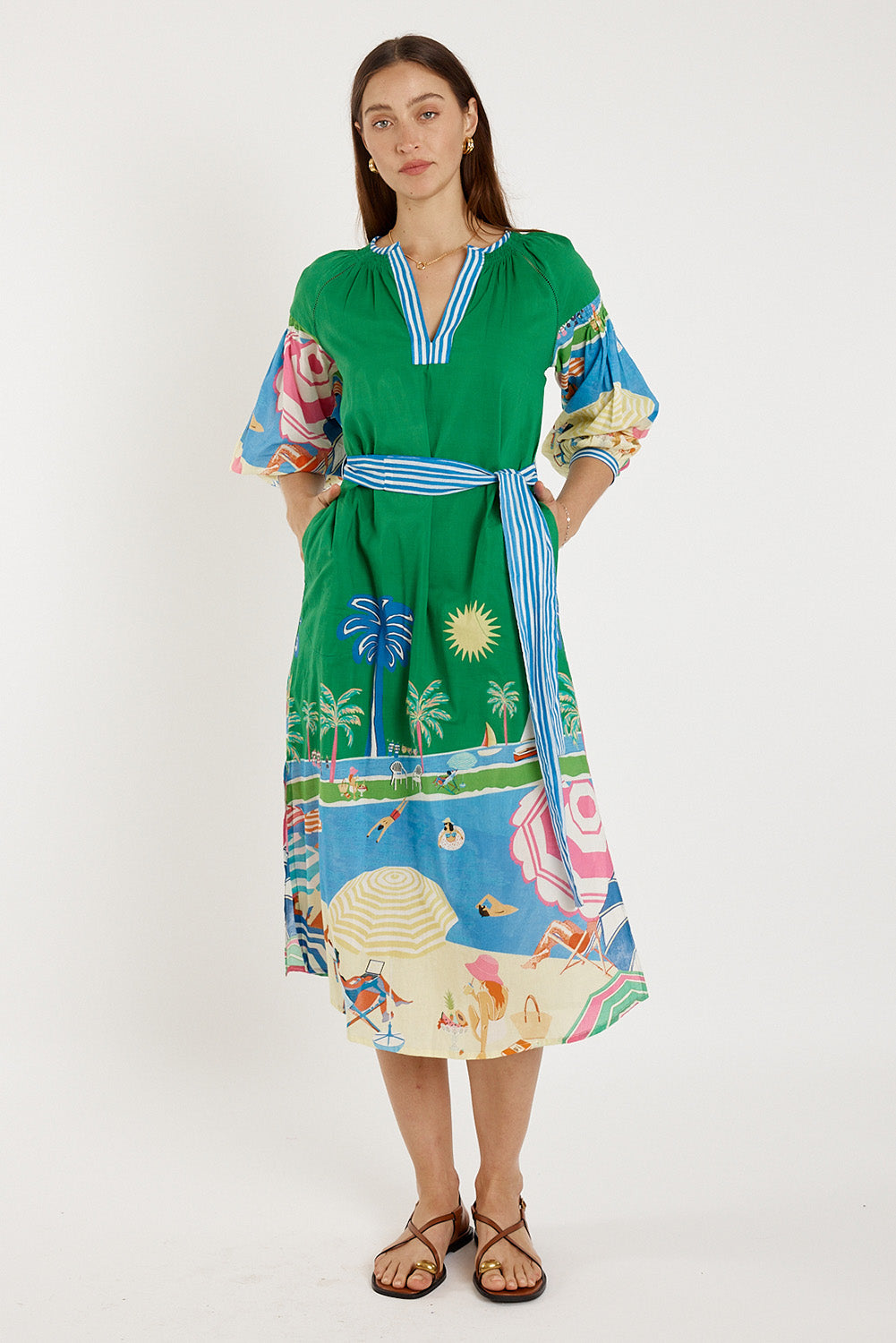 Cote D'azur Cotton Dress - Print