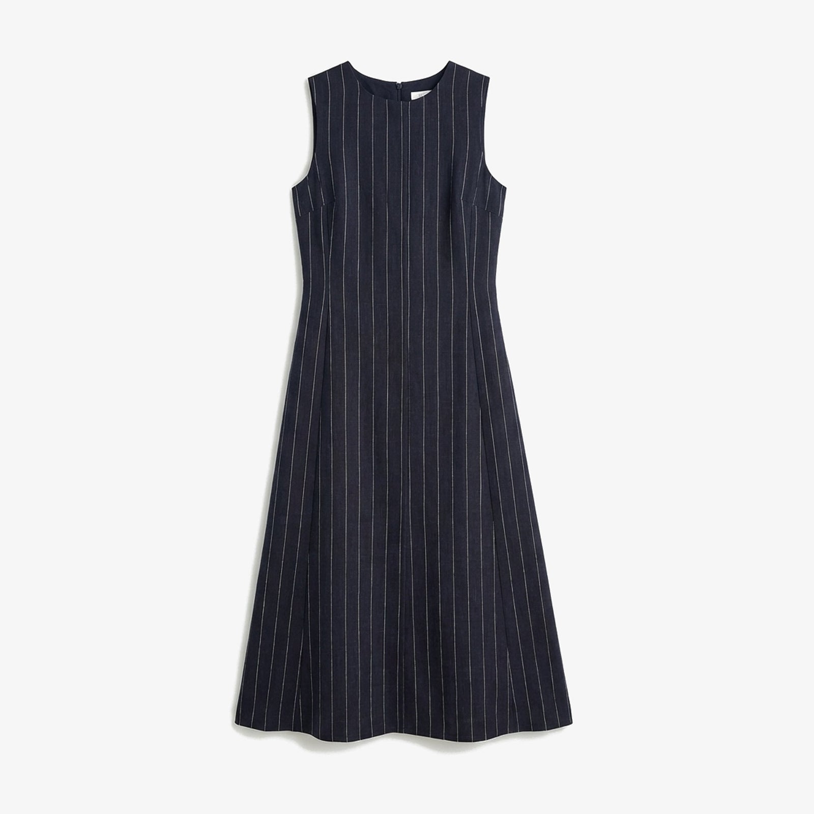 Renata Shift Dress - Woven Pinstripe :: Navy/Ivory