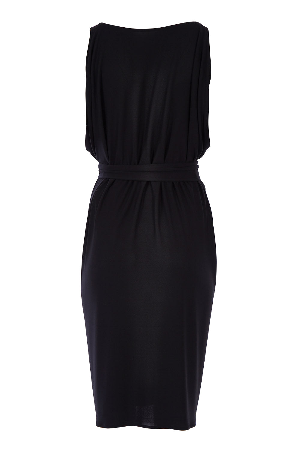 Column Drape Dress - Black