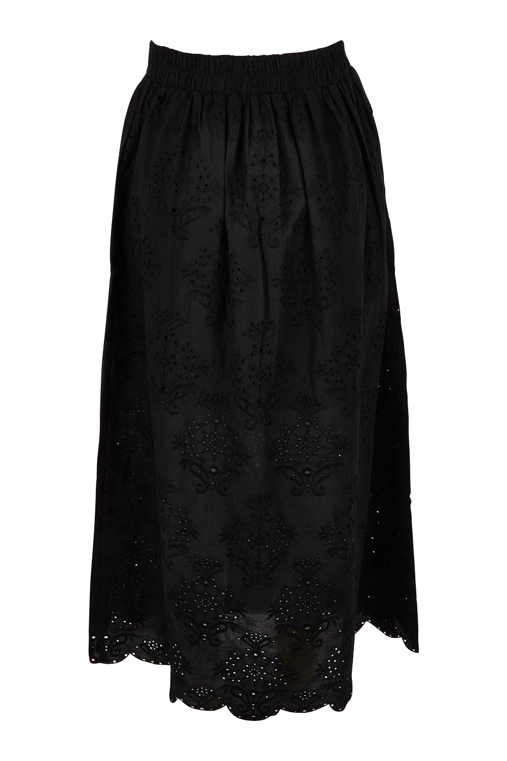 Ani  Cotton Full Skirt - Black