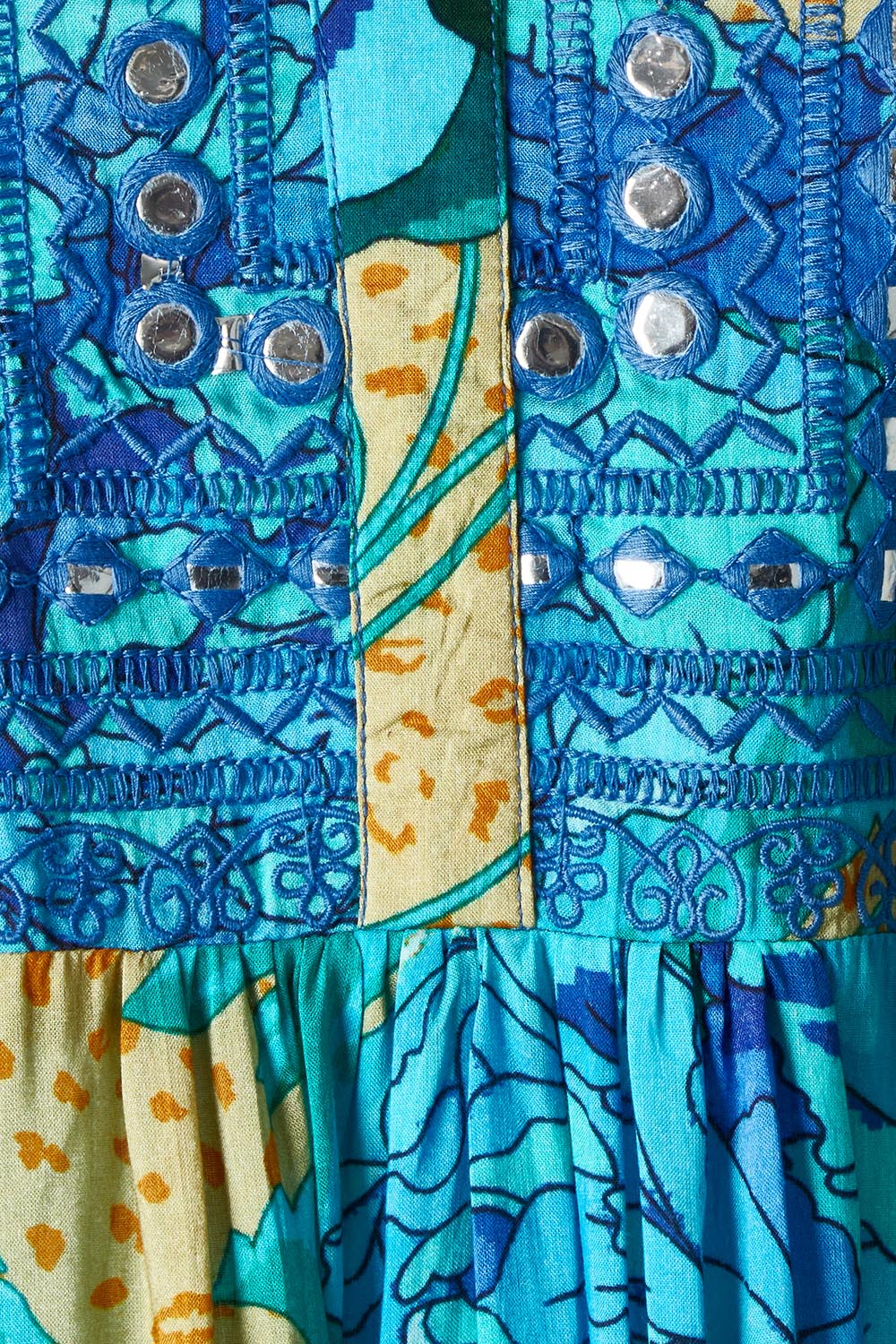 Blue Lagoon Embroidered Dress - Azurebloom